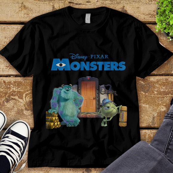 Disney Monsters Inc Scream Factory Graphic T-Shirt Unisex Tee Adult T-shirt Kid - Picture 1 of 2